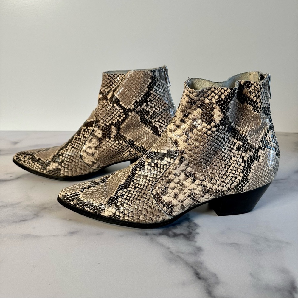 Steve Madden snake print boot